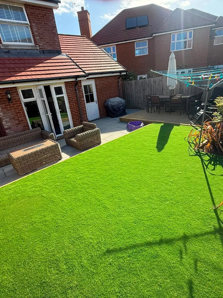 Artificial lawn and patio garden